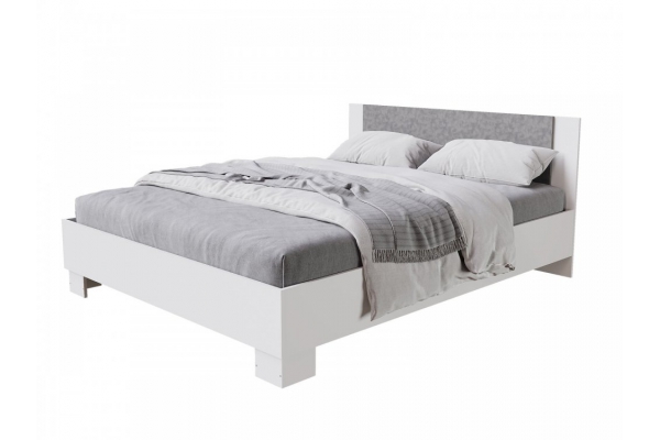 Кровать 1400 Nova Белый-Бетон