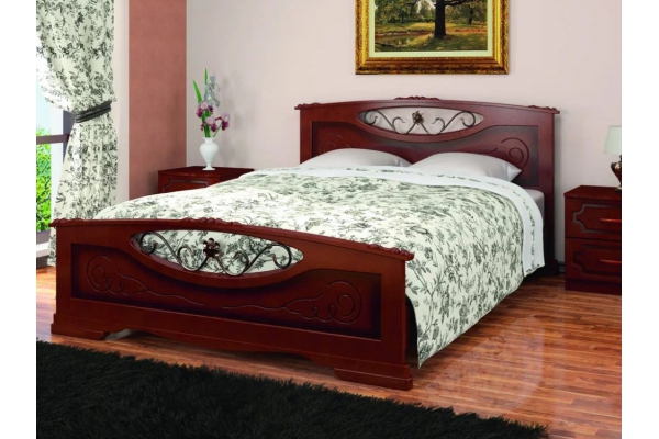 Кровать Елена-5 1400 Орех