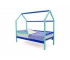Кровать-домик Svogen с бортиком мятно-синий