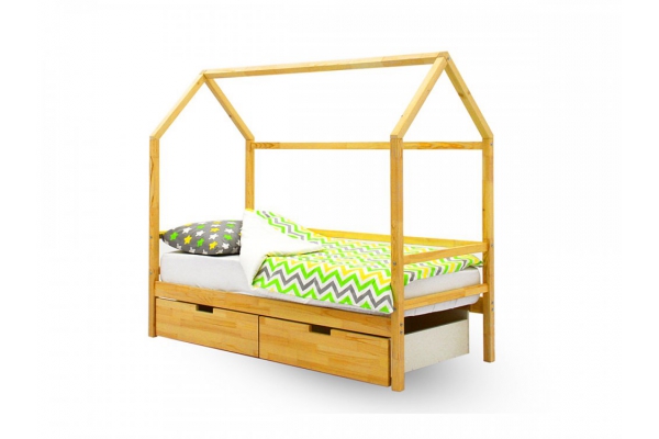 Кровать-домик Svogen с ящиками без покрытия