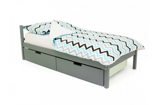 Кровать Svogen Classic с ящиками графит