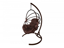 Подвесное кресло Кокон Веер каркас коричневый-подушка коричневая
