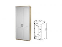 Шкаф для одежды 2-х дверный 900 Визит-17 Прованс