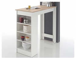 Барный стол №7 Белый/Дуб вотан