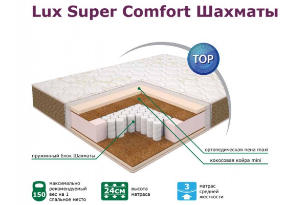 Матрас Elite Lux Super Comfort Шахматы 1800*2000