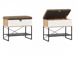 Банкетка 600 Фиджи ЛД 659.360.000 Дуб Золотой/Белый