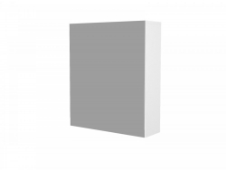 Шкаф-зеркало Гранд 40 белый без светильника универсальный