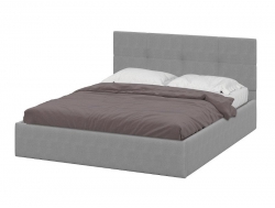 Кровать двойная №4 1600 мм мягкая серый