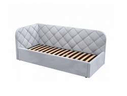 Кровать-софа мягкая Комфорт-1 Левая Ромб с ПМ велюр Магия 53