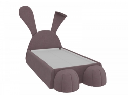 Кровать мягкая Алиса ПМ-332.30.01 с пуфиками ПМ-332.30.02 слива