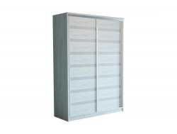 Шкаф-купе ПШ-2.9 1800 вставка МДФ/стекло Дуб крафт белый