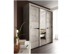 Шкаф с раздвижными дверями трехдверный Соренто Дуб Бонифаций