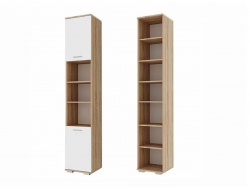 Шкаф-пенал Италия П-400 дуб сонома/белый глянец