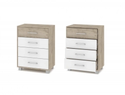 Комод Сидней Серый дуб - Белый