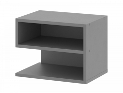 Тумба прикроватная Энни тб1 Графит серый